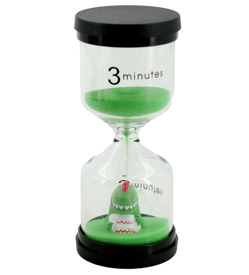 Sablier 3 minutes dinosaure vert