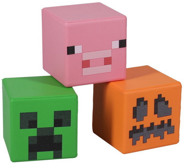 Balles anti-stress cube minecraft 3AS