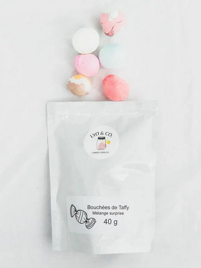 Bouchées de Taffy lyophilisés