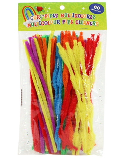 Ens. cure-pipes multicolores 60 pcs