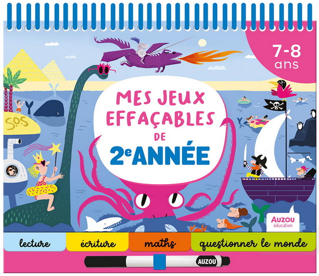 Mes jeux effaçables de 2e année 7-8 ans - EMMA MAZARS - THOMAS SKORUPA