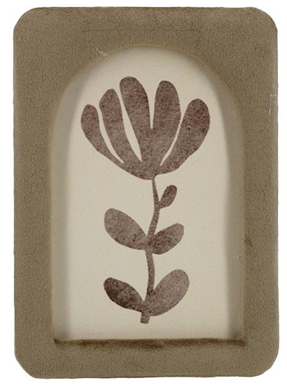Cadre décoratif velour beige