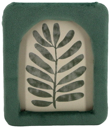 Cadre décoratif velour bleu