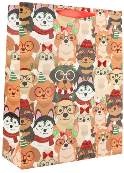 Sac large chiens de Noël