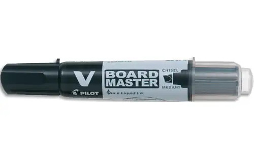 Marqueur V-Board Master effaçable à sec rechargeable noir