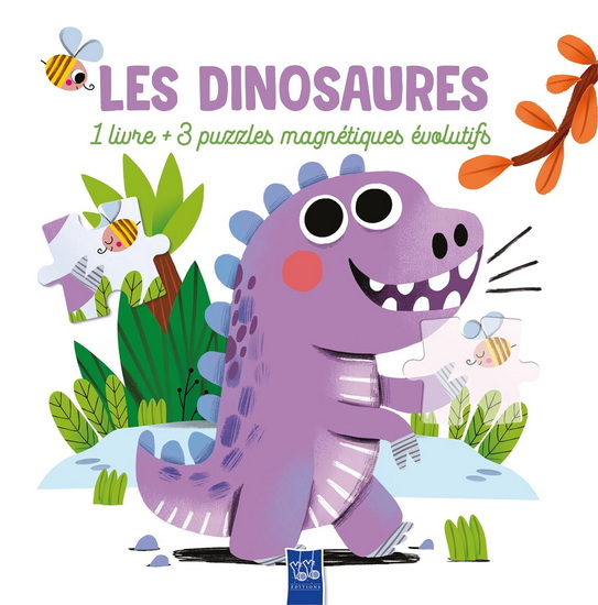 Les Dinosaures : 1 Livre + 3 Puzzles magnétiques évolutifs - EDIT SLIACKA