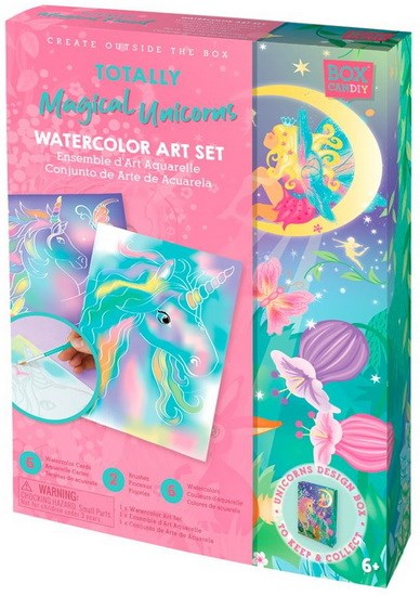 Ensemble d&#39;art aquarelle licorne