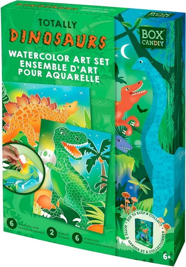 Ensemble d&#39;art aquarelle dinosaure