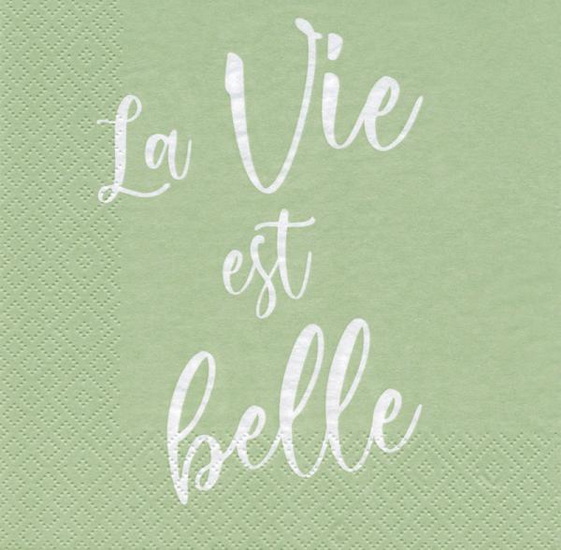 Serviette de table - la vie est belle
