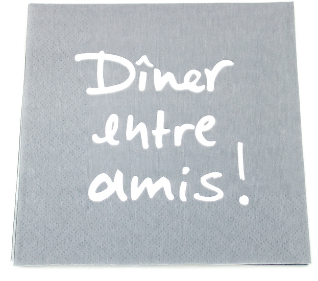 Serviette de table - dîner entre amis