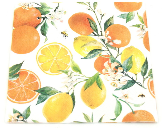 Serviette de table - oranges et citrons
