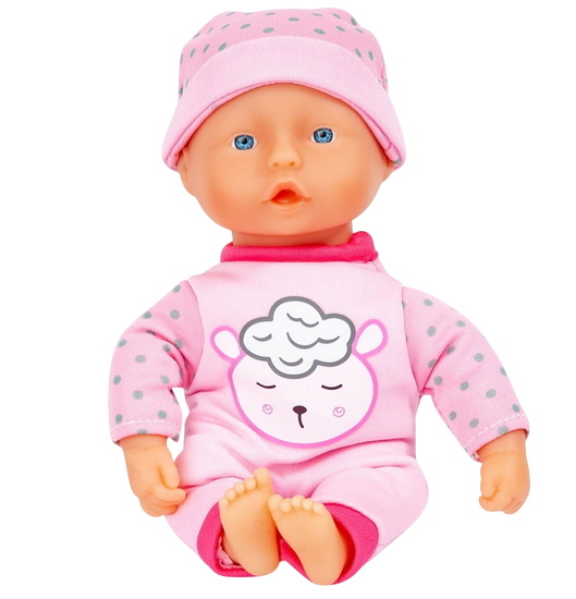 Poupée Bébé aux yeux fixes 20cm 2AS