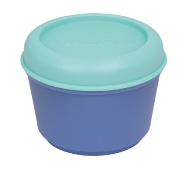 Contenant rond hermétique bleu et turquoise