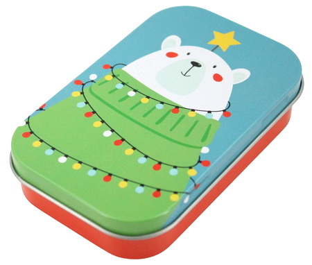Boîte carte cadeau - Ours de Noël
