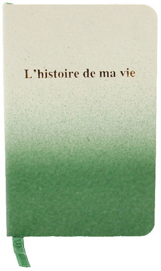 Petit cahier ligné ombré vert - L&#39;histoire de ma vie 144p