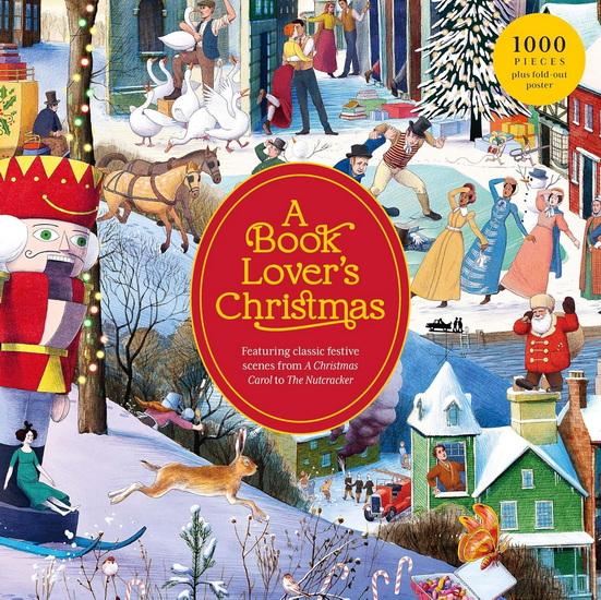 A Book Lover&#39;s Christmas 1000 Piece Puzzle - MICHAEL KIRKHAM
