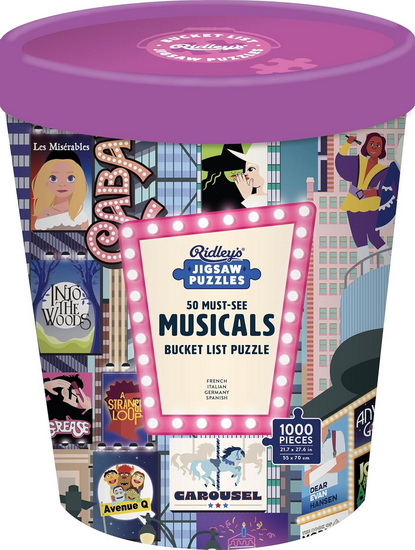 50 Must-See Musicals Bucket List 1000-Piece Puzzle - COLLECTIF