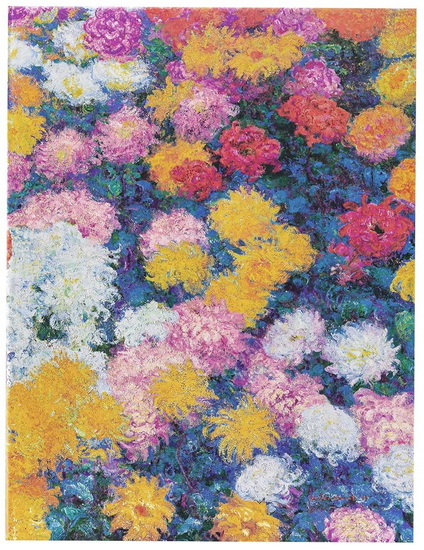 Journal ligné ultra Monet Chrysanthèmes 144p