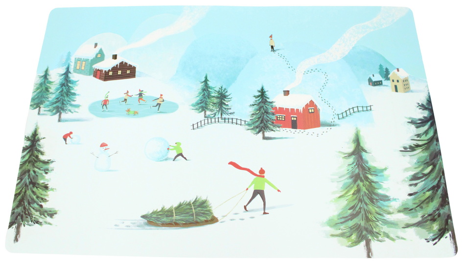 Napperon Village d'hiver