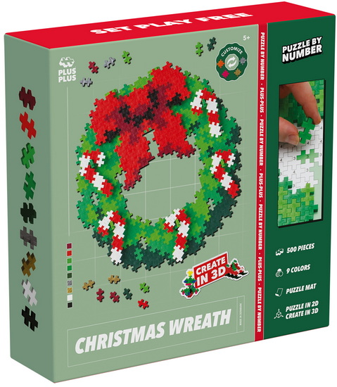 Casse-tête par numeros couronne de Noël 500 mcx