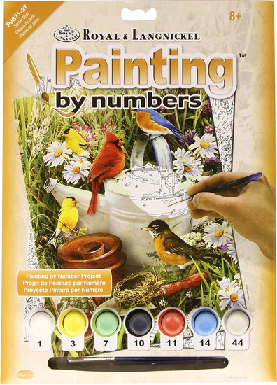 Peinture à numéro Oiseaux du jardin
