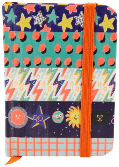 Petit cahier ligné motifs néon 96p