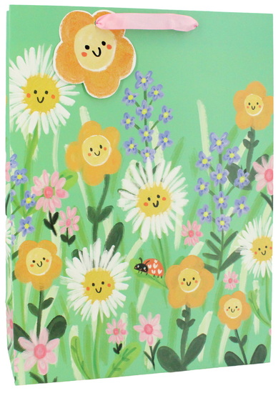 Sac large fleurs sourires