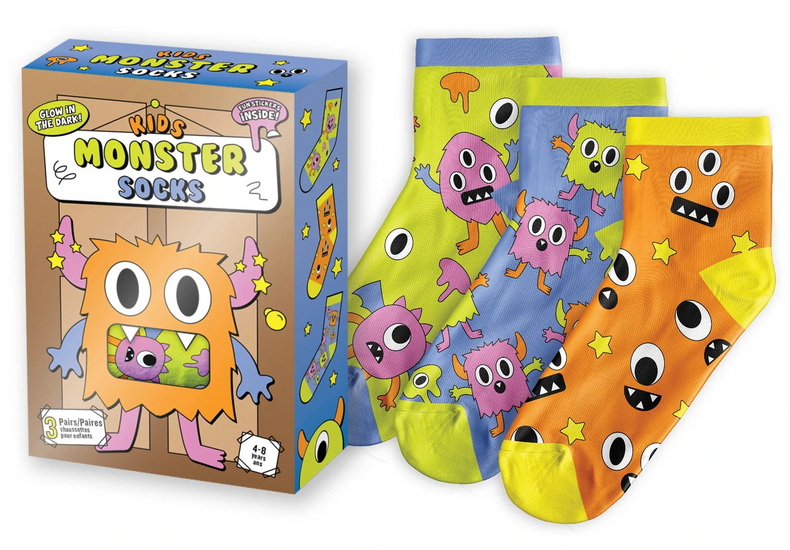 Ens. 3 chaussettes pour enfants monstres
