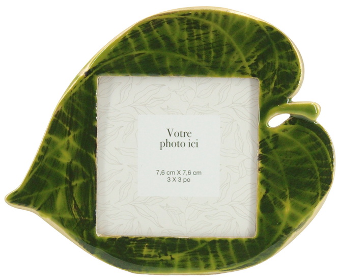 Cadre feuille verte
