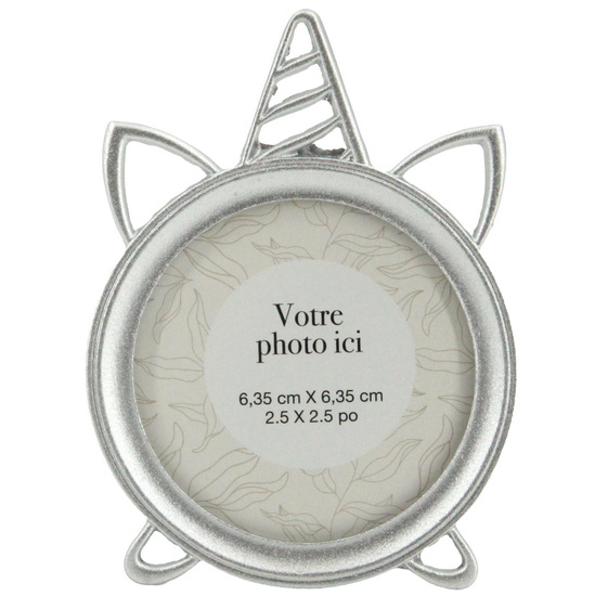 Mini cadre tête de chat licorne