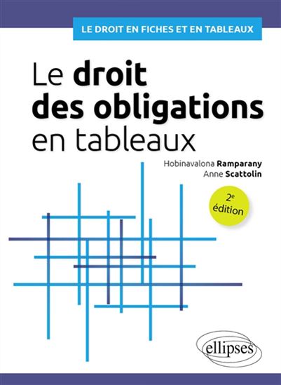 Le Droit des obligations en tableaux 2e éd. - HOBINAVALONA RAMPARANY - ANNE SCATTOLIN