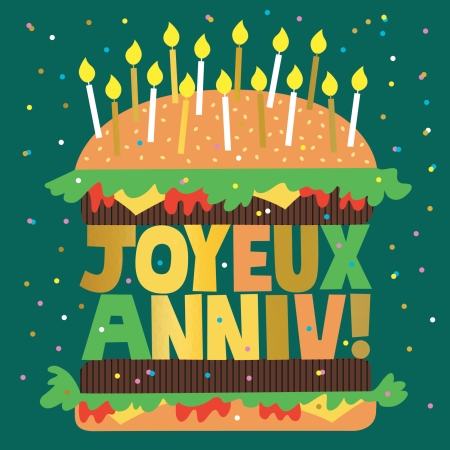Gâteau hamburger - Joyeux anniv
