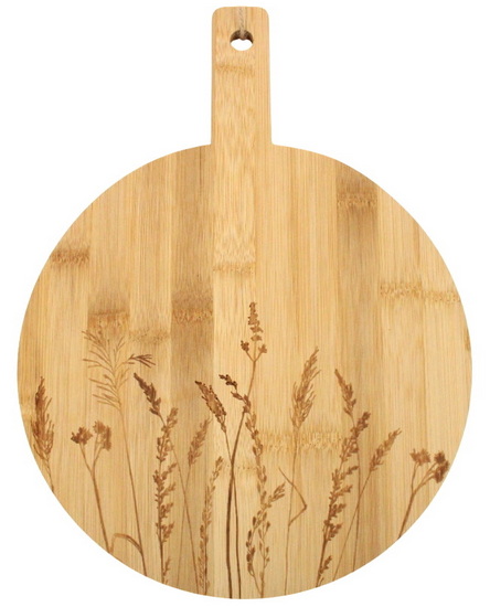 Planche à découper ronde feuillage