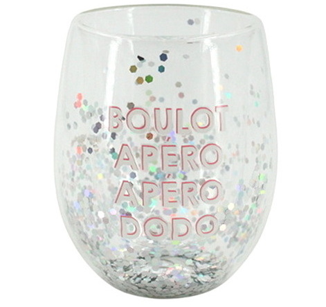Verre à vin double paroi confettis - Routine