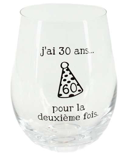 Verre à vin sans pied - 60 ans