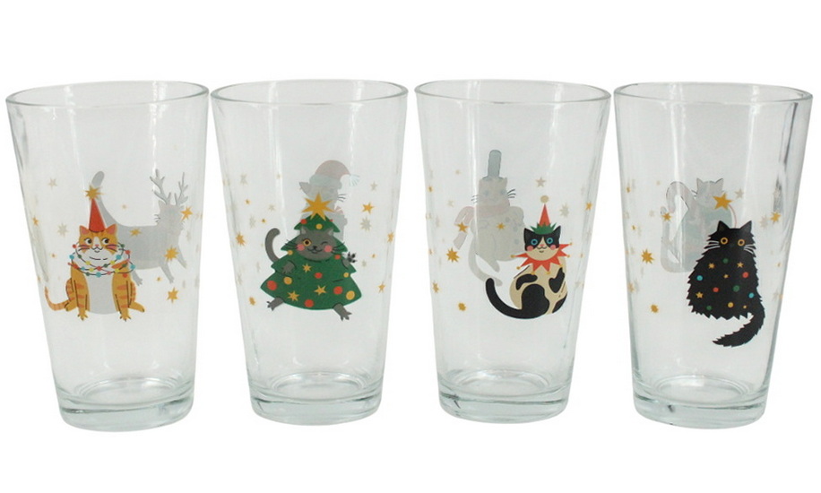 Ens. 4 verres de Noël
