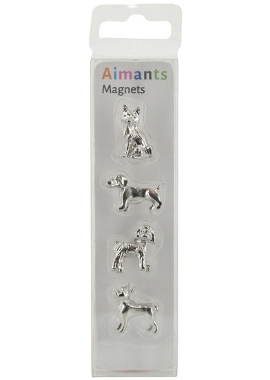 Ens. 4 aimants Chiens