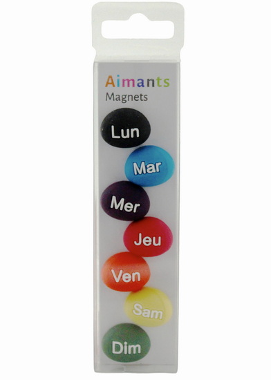 Ens. 7 aimants jours de la semaine