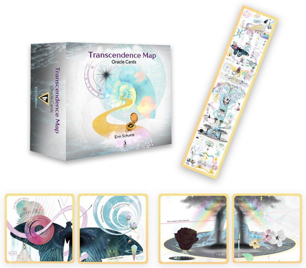Transcendence Map Oracle: Alchemical Cartography for Remembrance and Navigation (46 Full-Color Cards and 112-Page Full-Color Guidebook) - ERIN SCHUETZ