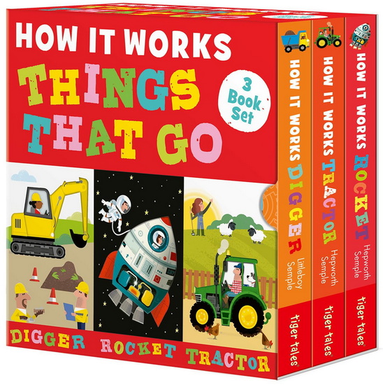 How it Works: Things That Go 3-Book Boxed Set: Digger / Rocket / Tractor - AMELIA HEPWORTH & AL