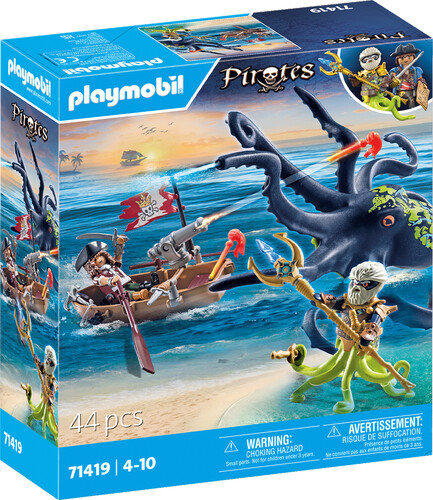 Pirate avec pieuvre géante
