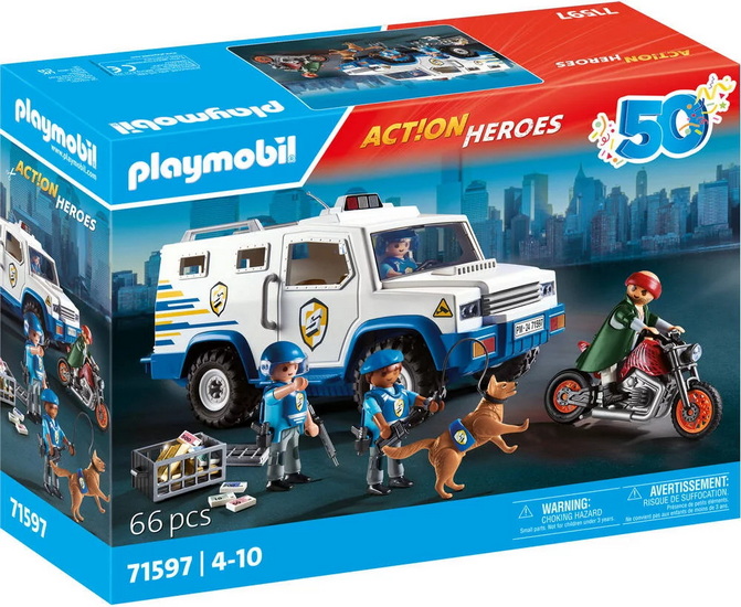 Véhicule de transport d&#39;argent avec police
