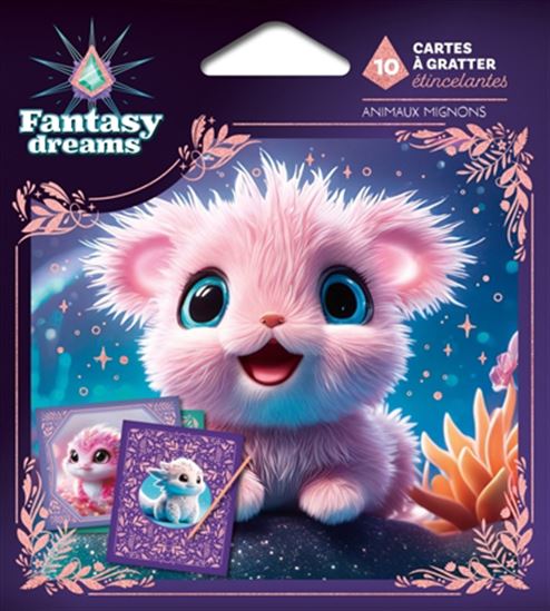 Animaux mignons : 10 cartes à gratter étincelantes - COLLECTIF