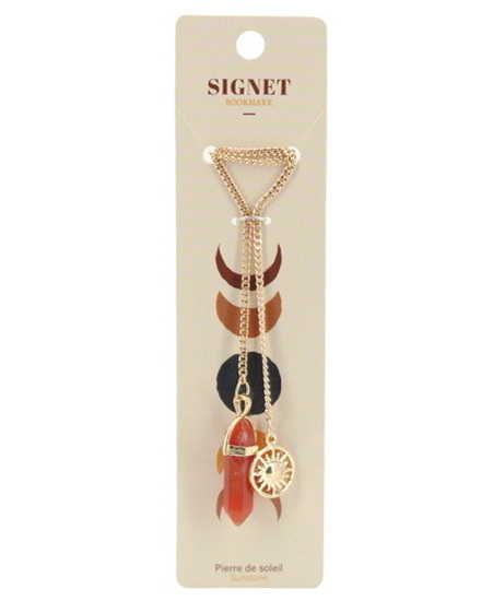 Signet breloque cristal et soleil