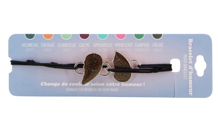 Ens. 2 bracelets d&#39;humeur cœur