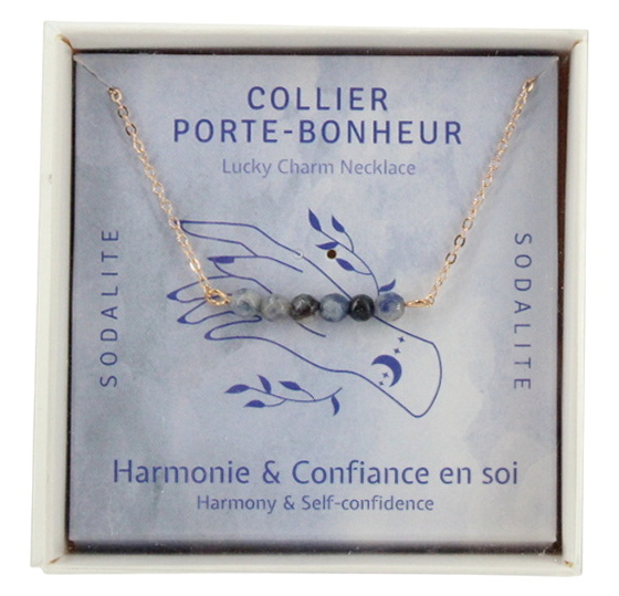 Collier billes de pierre 6AS