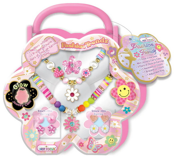 Ens. Bijoux fleurs et sourires