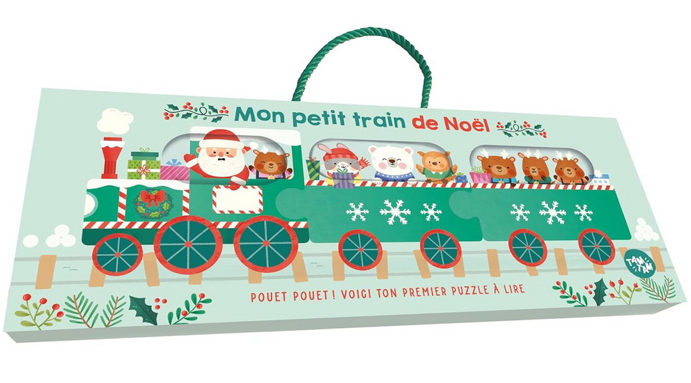 Mon petit train de Noël : Pouet pouet ! Voici ton premier puzzle à lire - COLLECTIF