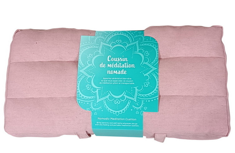 Coussin de méditation pliable rose