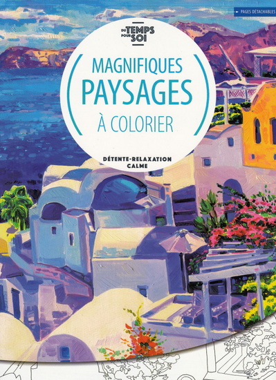 Magnifiques paysages à colorier : bleu - COLLECTIF